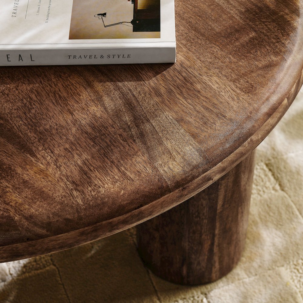 Mavina Round Mango Wood Coffee Table
