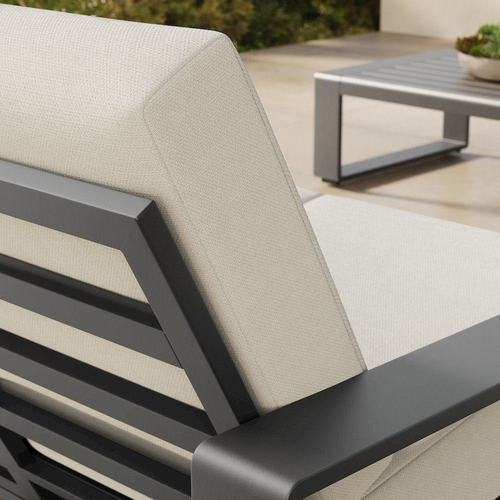 Lirienne Outdoor Patio Aluminum Loveseat