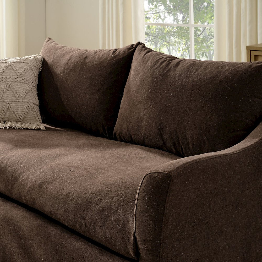 Somerset 70" Linen Blend Slipcovered Loveseat