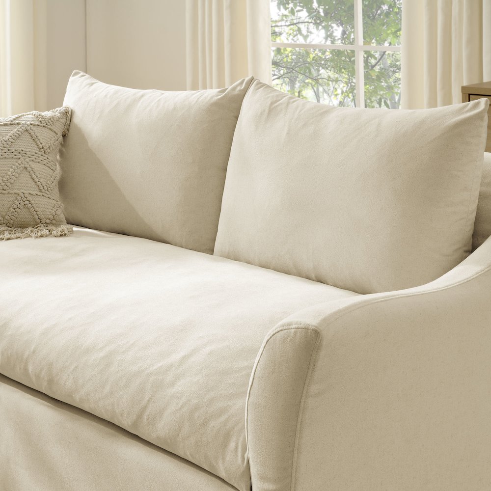 Somerset 70" Linen Blend Slipcovered Loveseat
