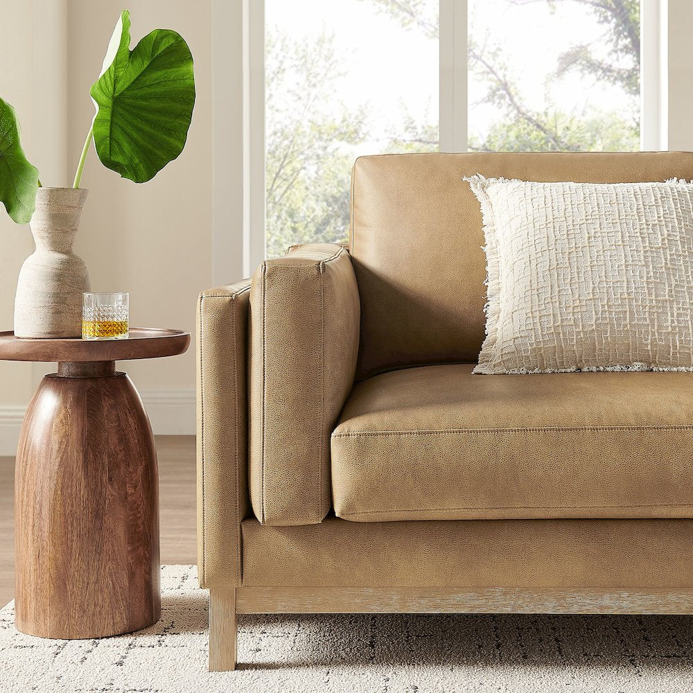 Roscoe 81 inch Vegan Leather Sofa