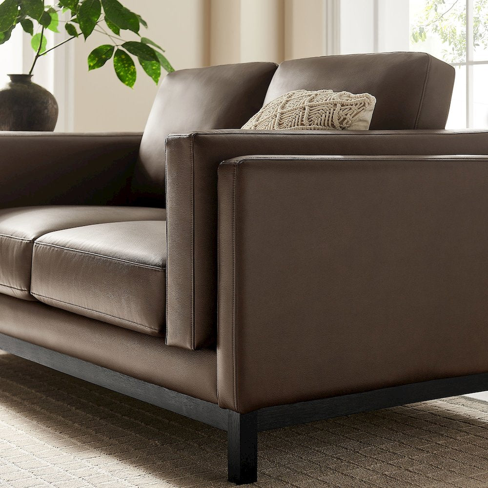 Roscoe 63 inch Vegan Leather Loveseat