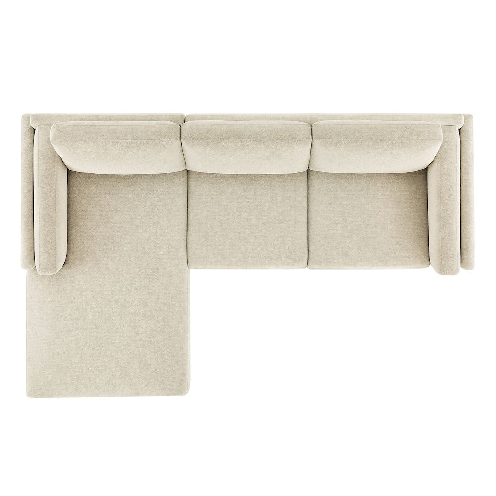 Roscoe Left-Facing Fabric Sectional Sofa with Chaise