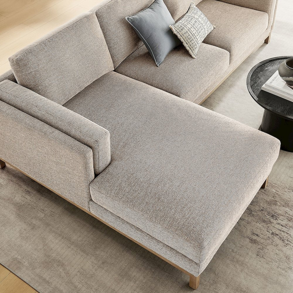 Roscoe Left-Facing Fabric Sectional Sofa with Chaise