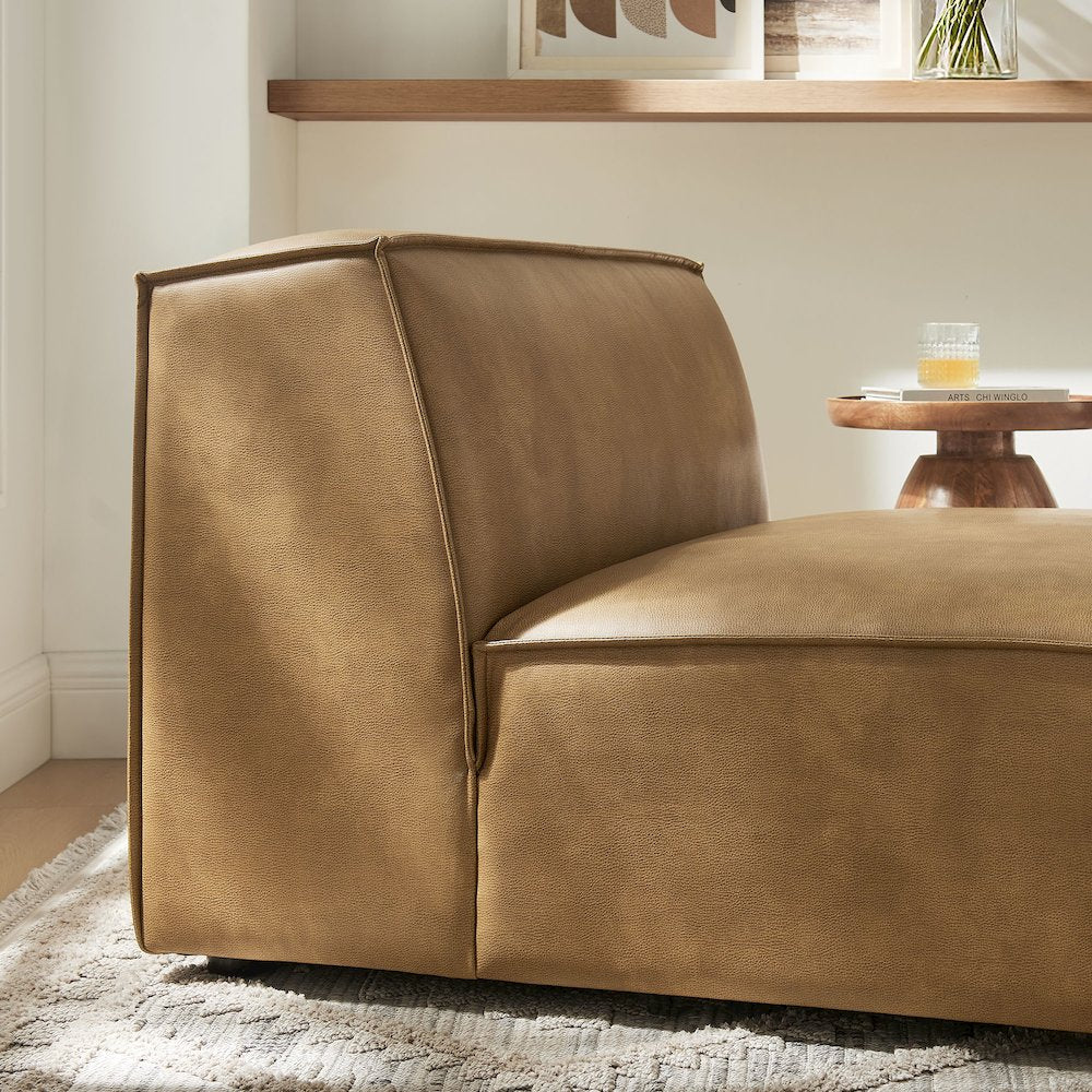 Restore Vegan Leather Armless Modular Chair