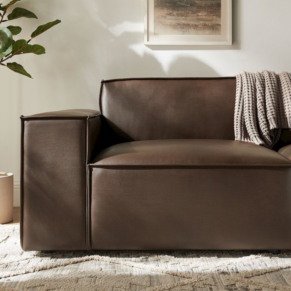 Restore 2-Piece Vegan Leather Modular Loveseat