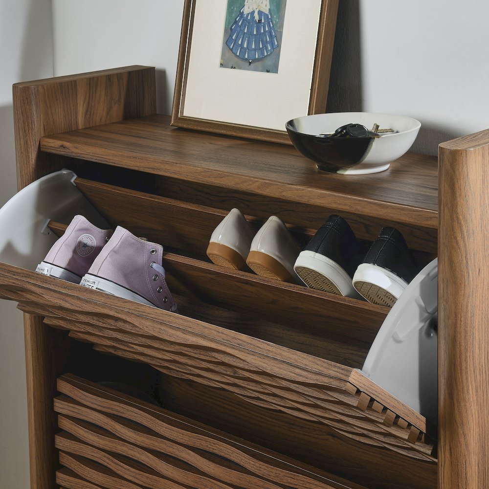 Emric Wave Shoe Cabinet