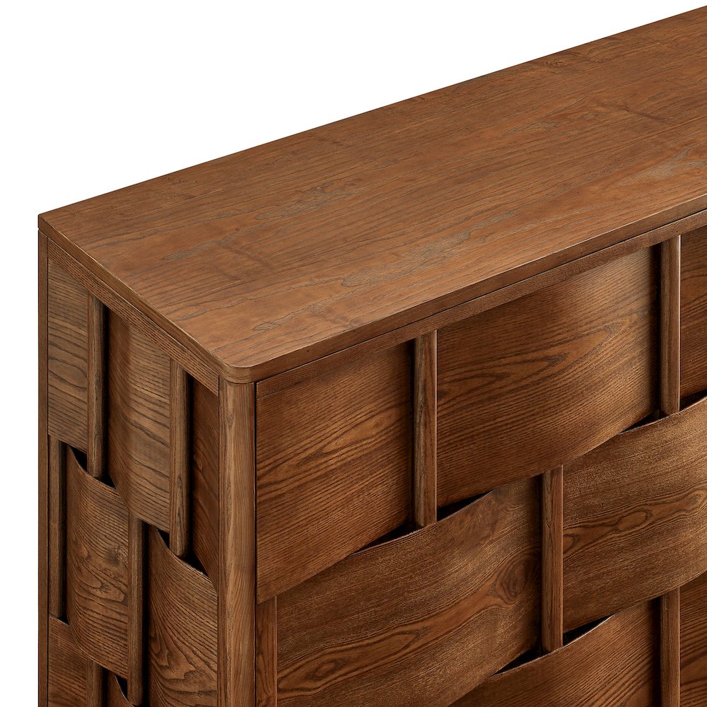 Foundry 71" Woven Design Buffet Storage Cabinet