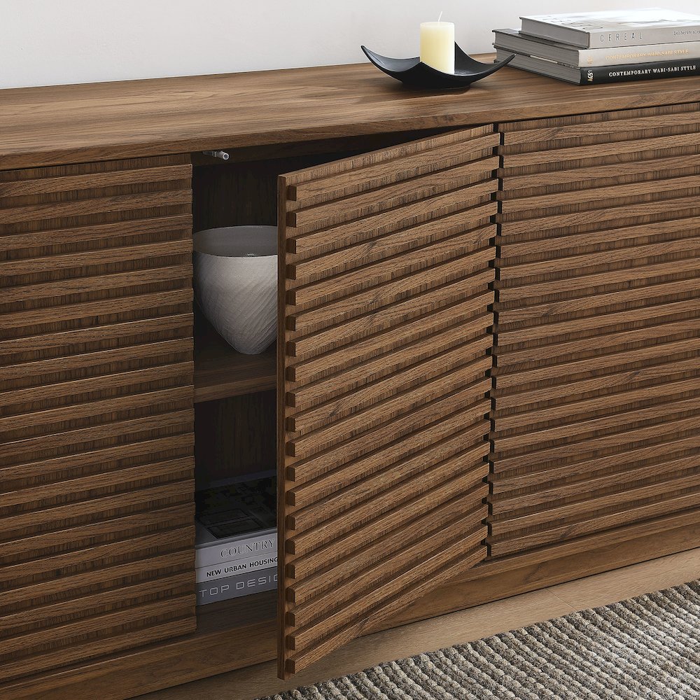 Render 4-Door Fluted Sideboard Cabinet TV Stand