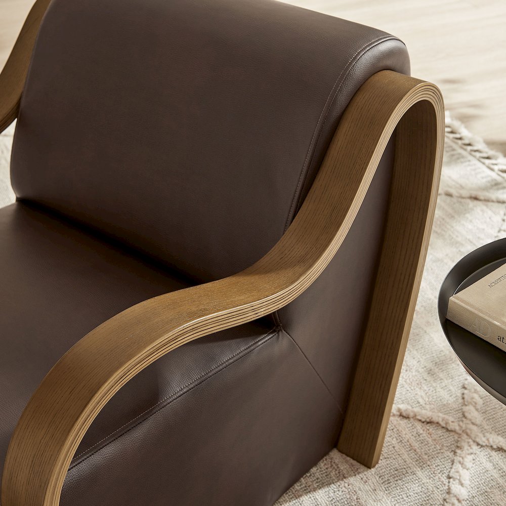 Atrium Vegan Leather Accent Armchair