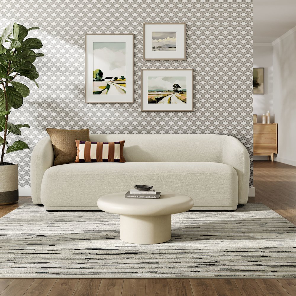 Monica 88 Inch Boucle Fabric Sofa