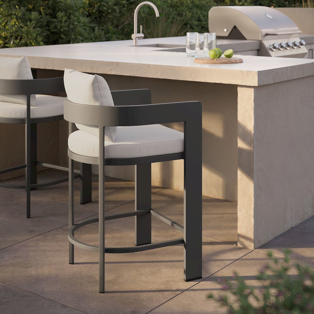 Tahoe Outdoor Patio Patio Aluminum Counter Stool