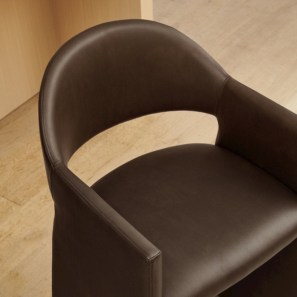 Talia 37 Inch Vegan Leather Counter Stool