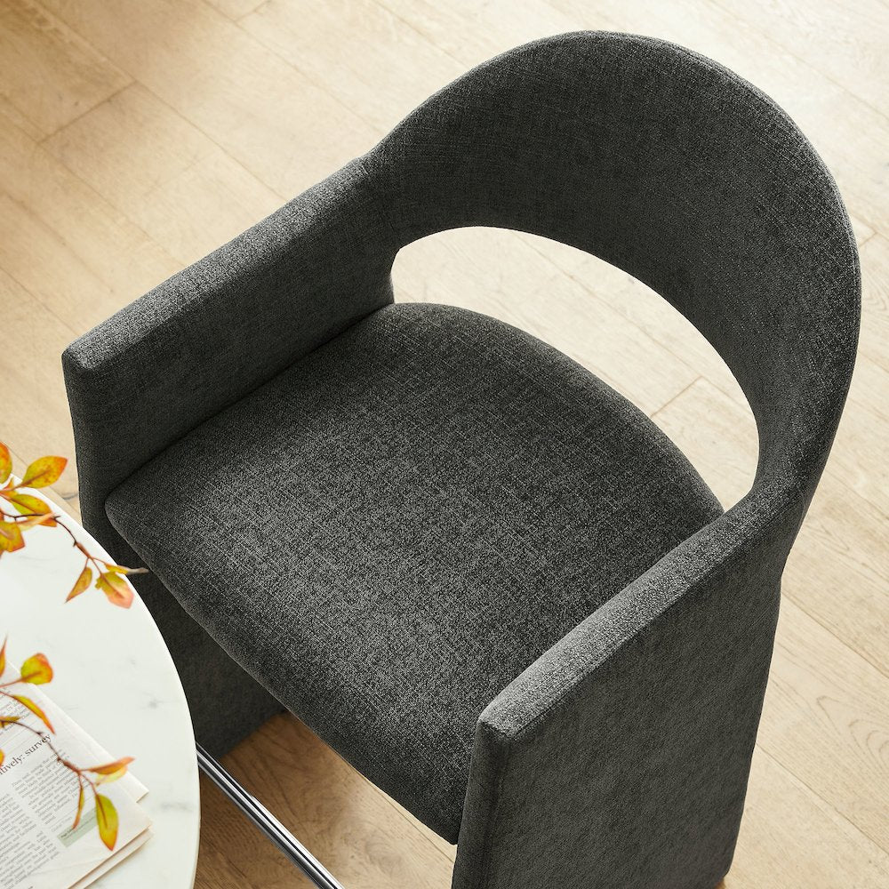 Talia 41 Inch 41 Inch Upholstered Fabric Bar Stool