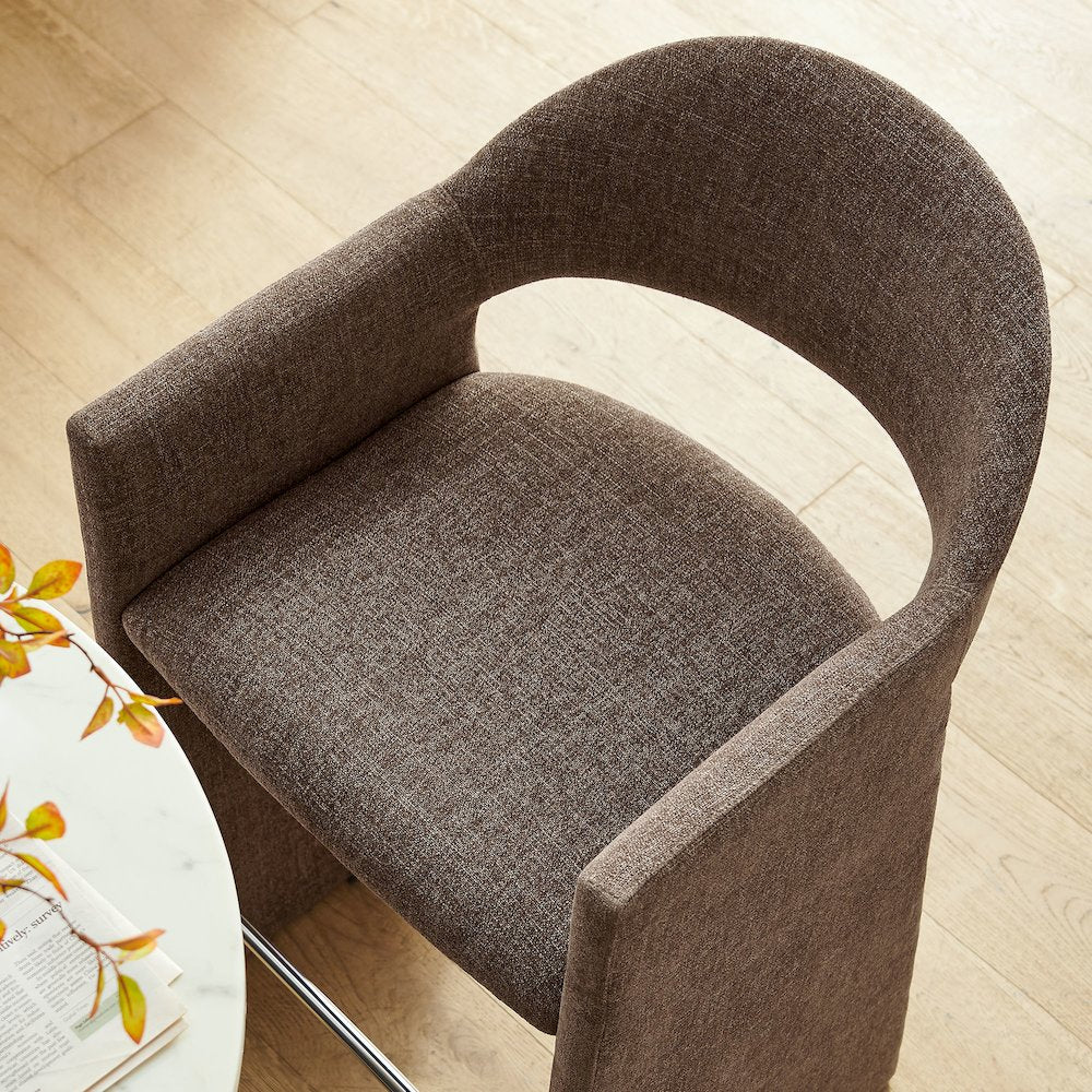 Talia 41 Inch 41 Inch Upholstered Fabric Bar Stool