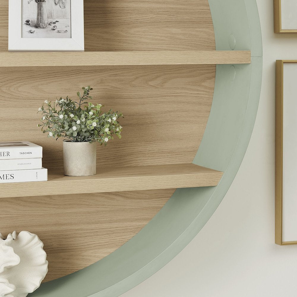 Romy 47" Round Wall Book Shelf
