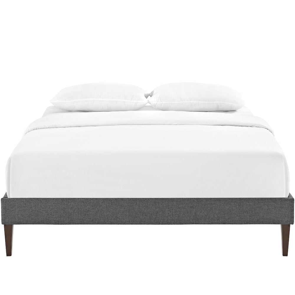 Sharon Fabric Full Bed Frame with Squared Tapered Legs