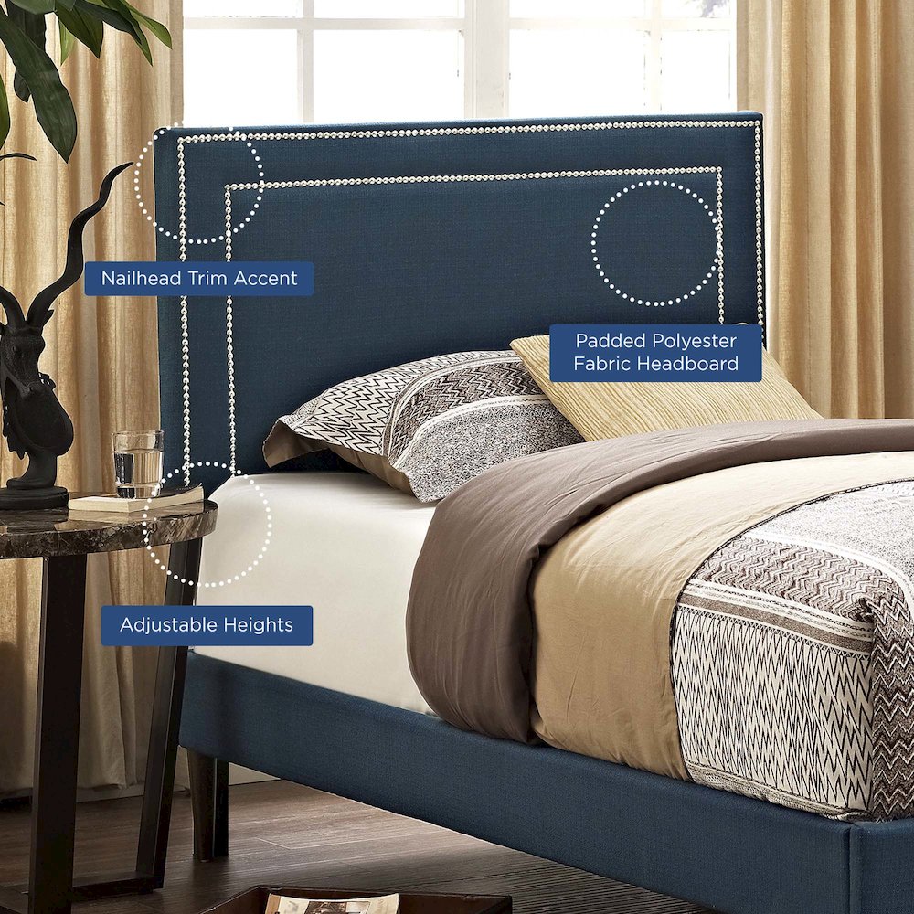 Jessamine Upholstered Fabric Twin Headboard