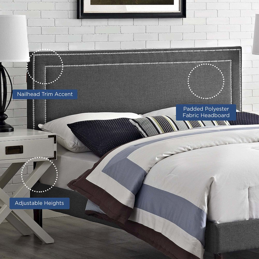 Jessamine Upholstered Fabric Full Headboard