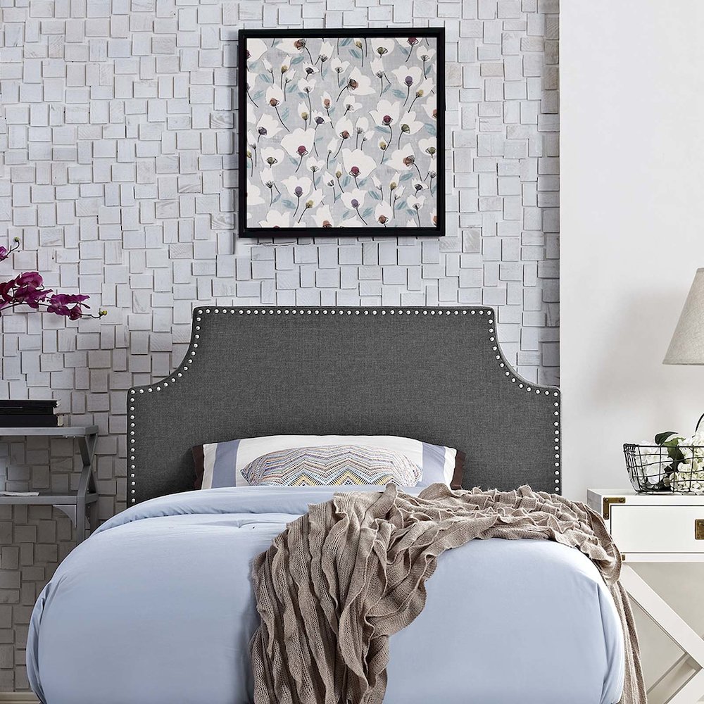 Laura Upholstered Fabric Twin Headboard