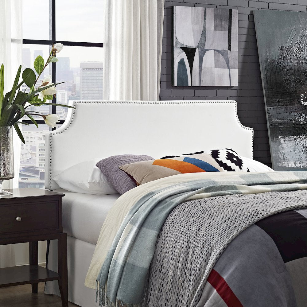 Laura Upholstered Vinyl Queen Headboard