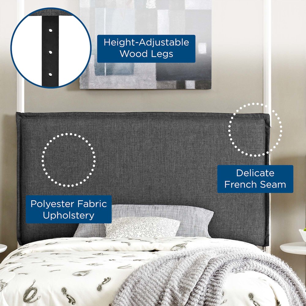 Camille Upholstered Fabric Twin Headboard