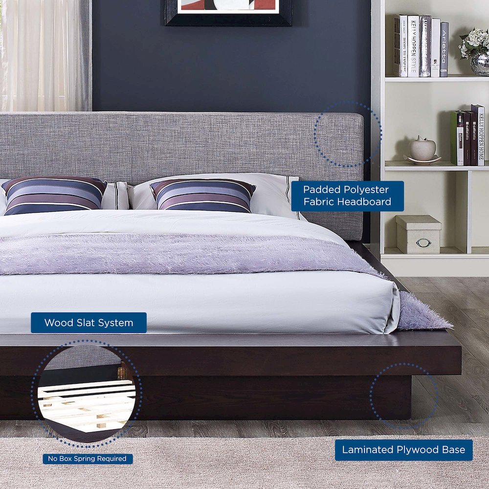 Freja Fabric Queen Platform Bed