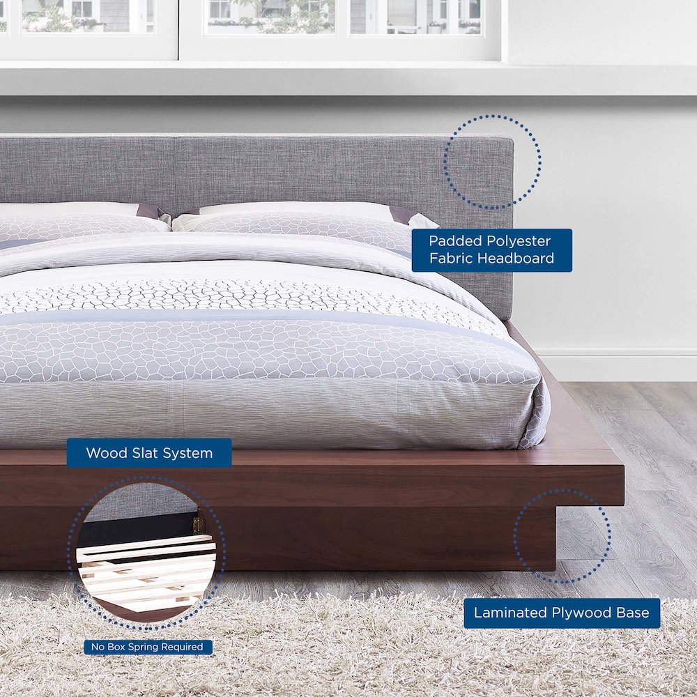 Freja Fabric Queen Platform Bed