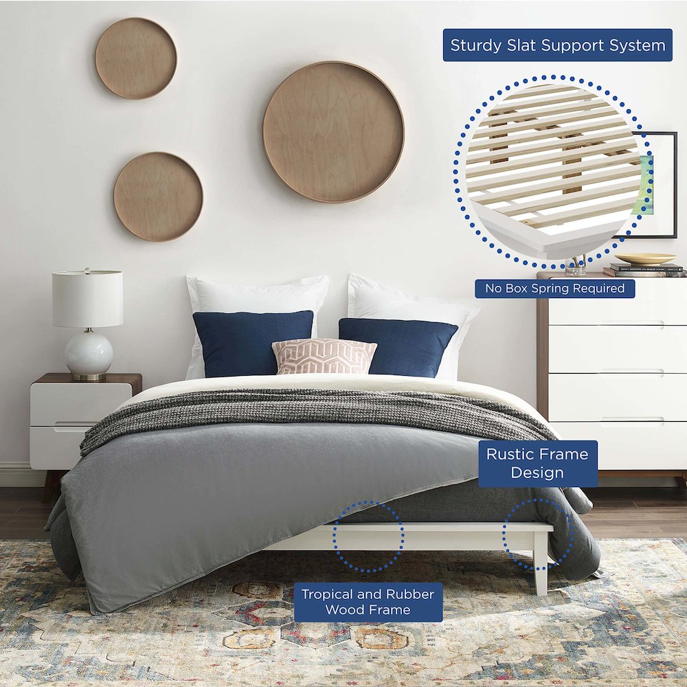 Lodge Wood Full Platform Bed Frame