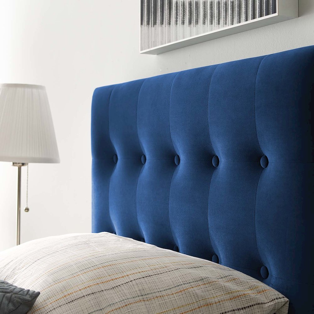 Emily Biscuit Tufted Performance Velvet Twin Headboard