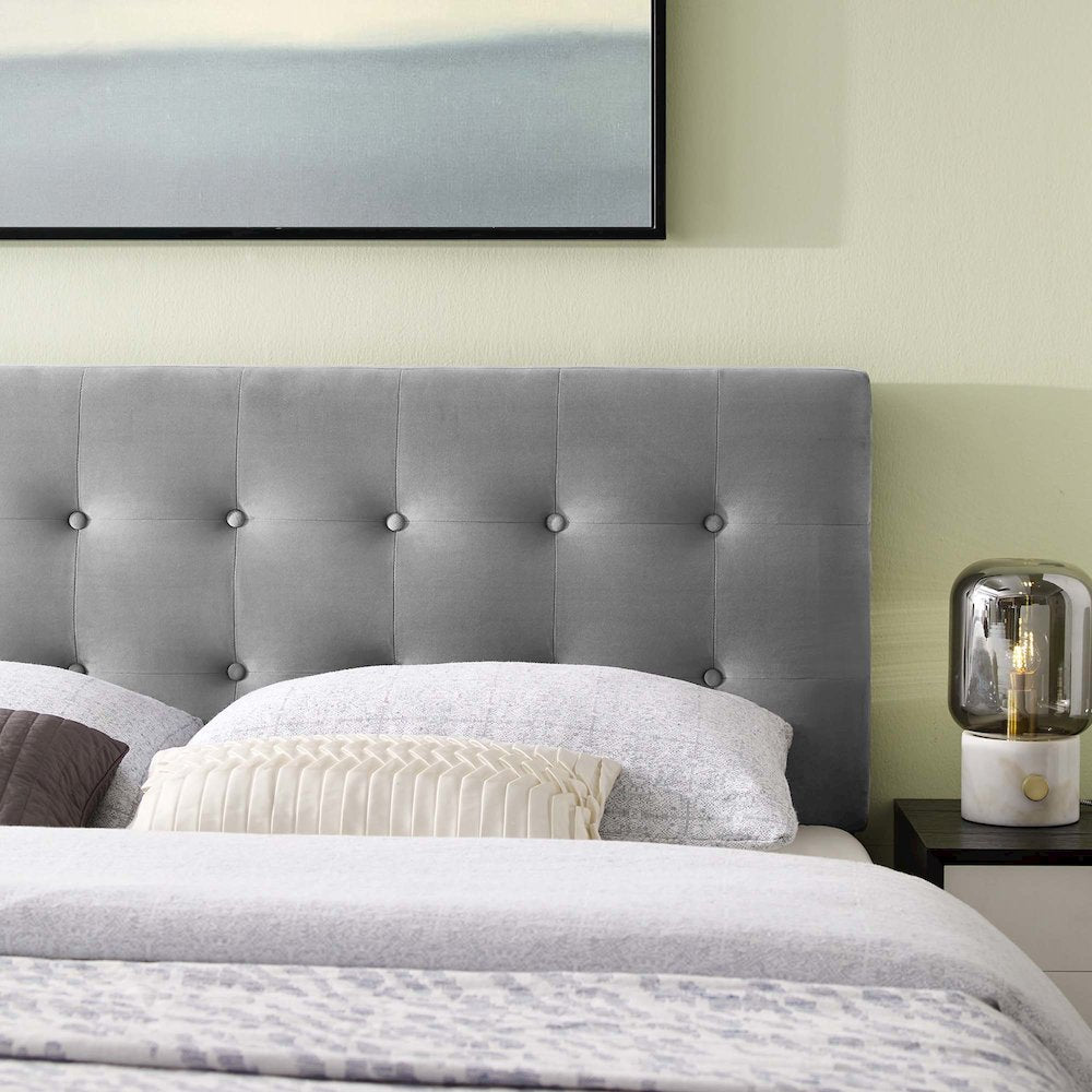 Emily Biscuit Tufted Performance Velvet Full Headboard