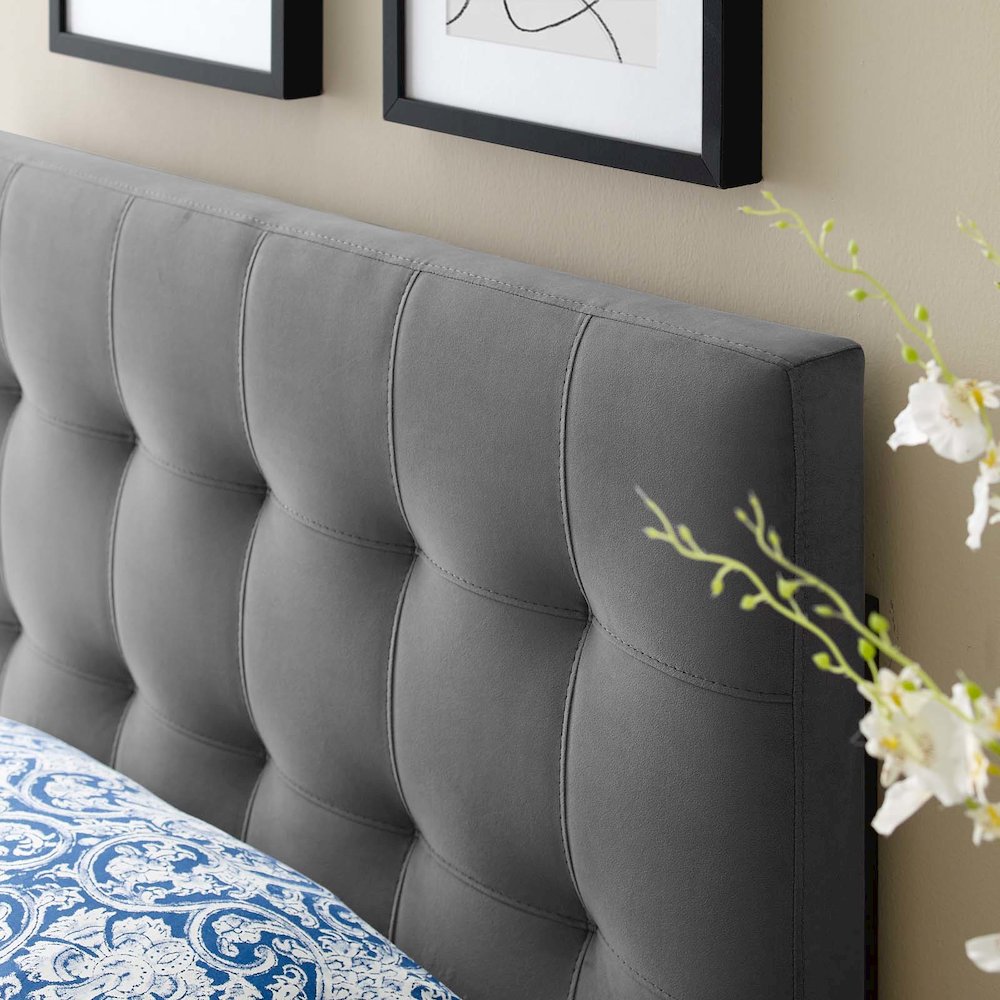 Lily Biscuit Tufted Performance Velvet Twin Headboard