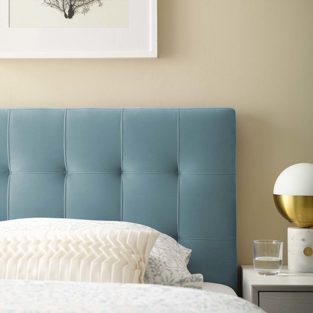 Lily Biscuit Tufted Performance Velvet Twin Headboard