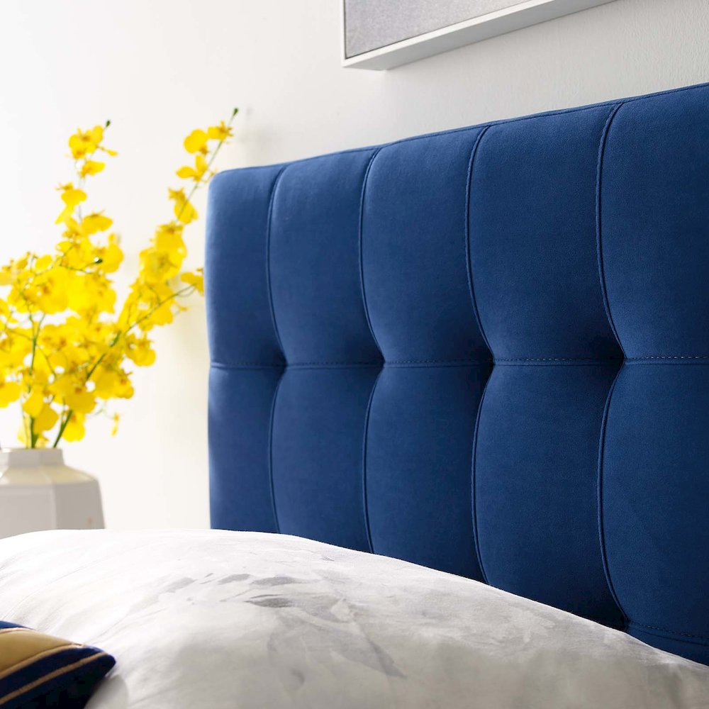 Lily Biscuit Tufted Performance Velvet Twin Headboard