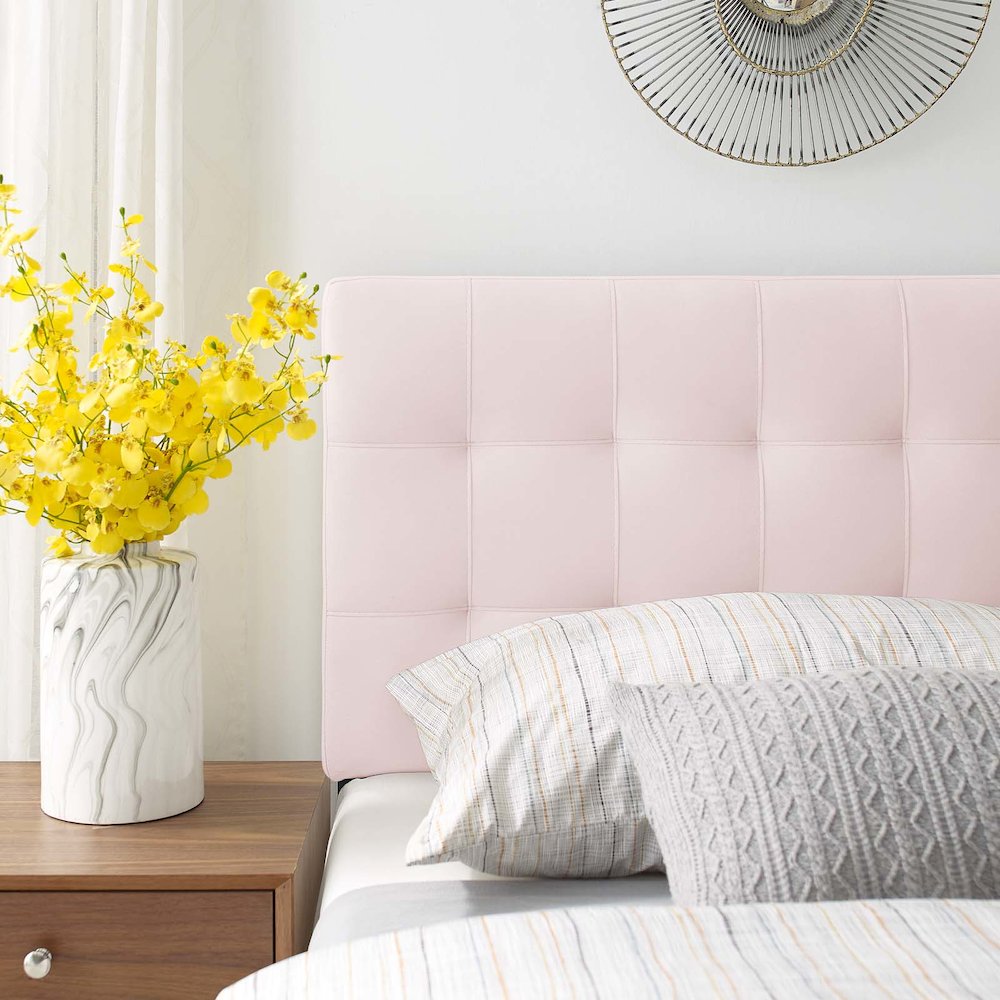 Lily Biscuit Tufted Performance Velvet Twin Headboard