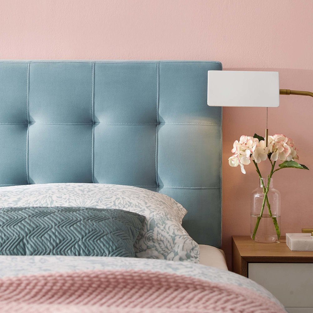Lily Biscuit Tufted Performance Velvet Full Headboard