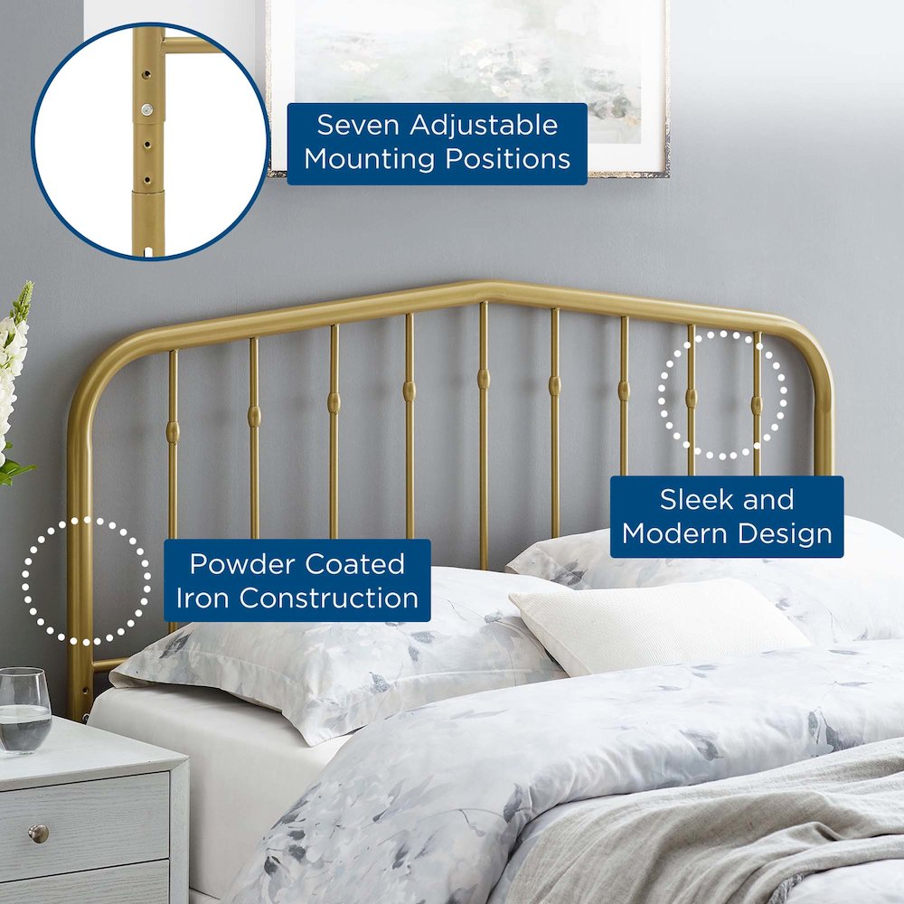 Lennon Metal Twin Headboard