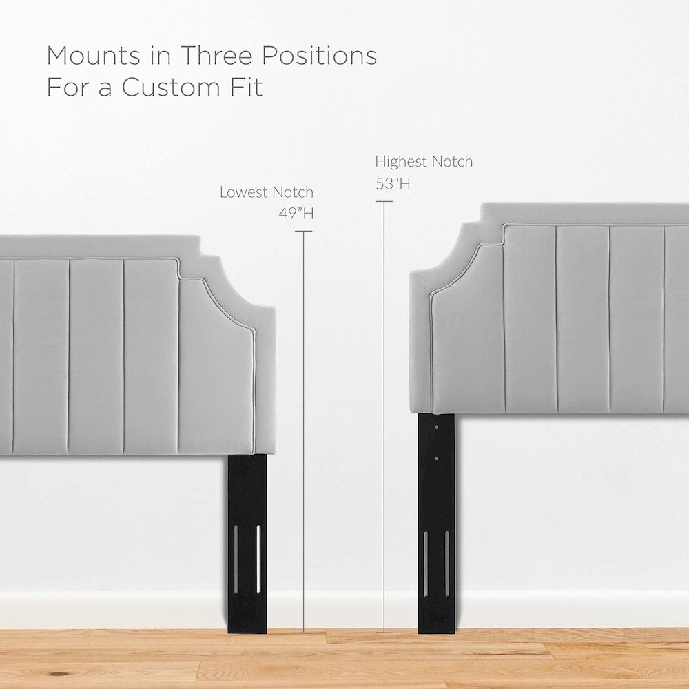 Alyona Channel Tufted Performance Velvet Twin Headboard