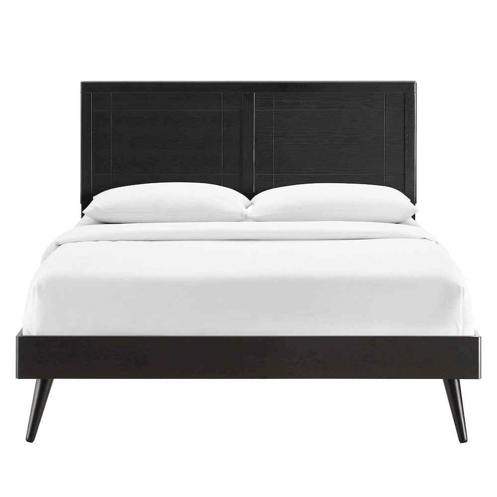 Marlee Wood King Platform Bed With Splayed Legs