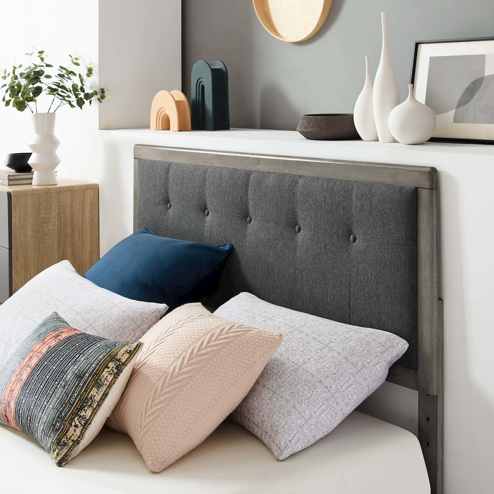 Willow Wood King Platform Bed With Angular Frame