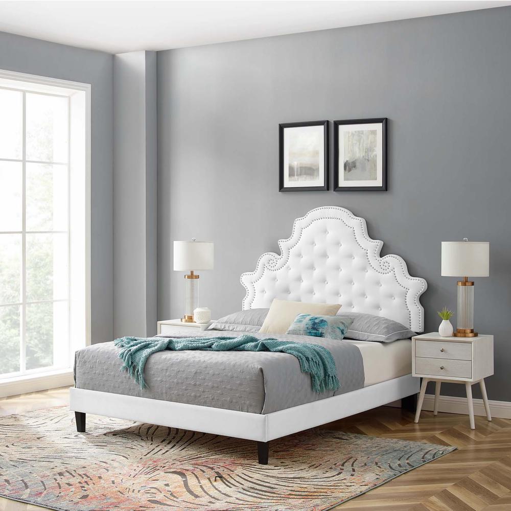 Gwyneth Tufted Performance Velvet Twin Platform Bed