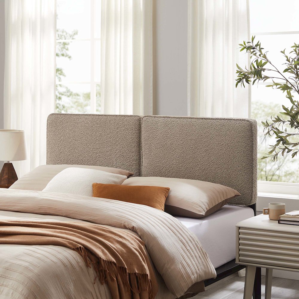 Lindee Boucle Fabric Full Headboard