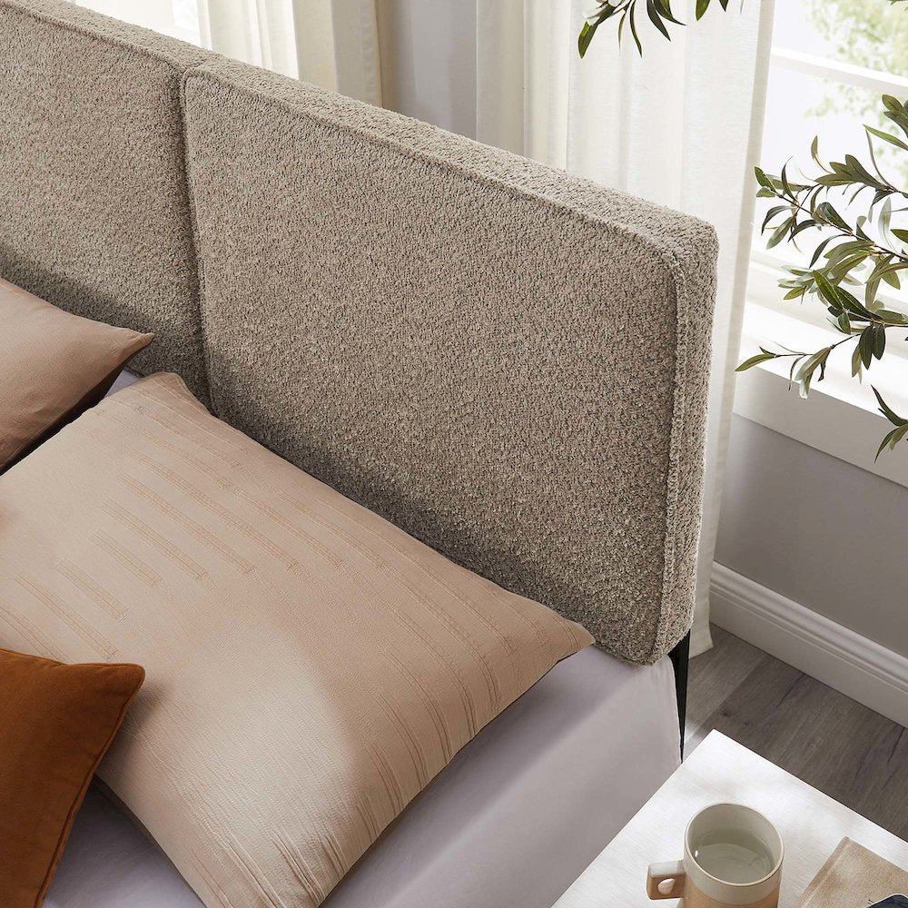 Lindee Boucle Fabric King Headboard