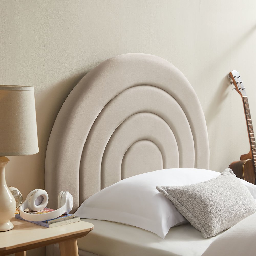 Solana Arched Performance Velvet Twin Platform Bed