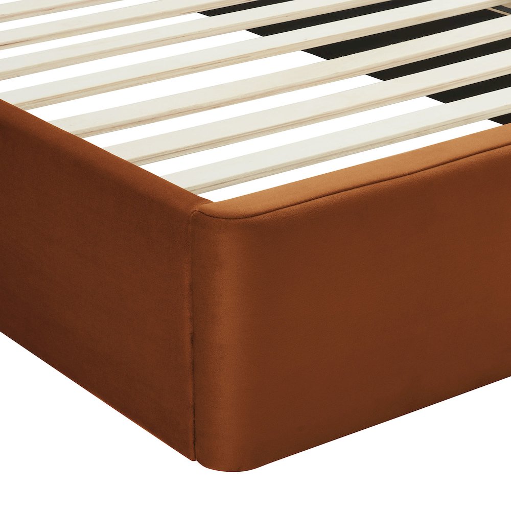 Solana Arched Performance Velvet Twin Platform Bed
