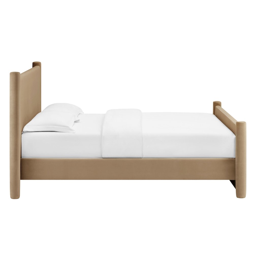 Rael Performance Velvet Full Platform Bed