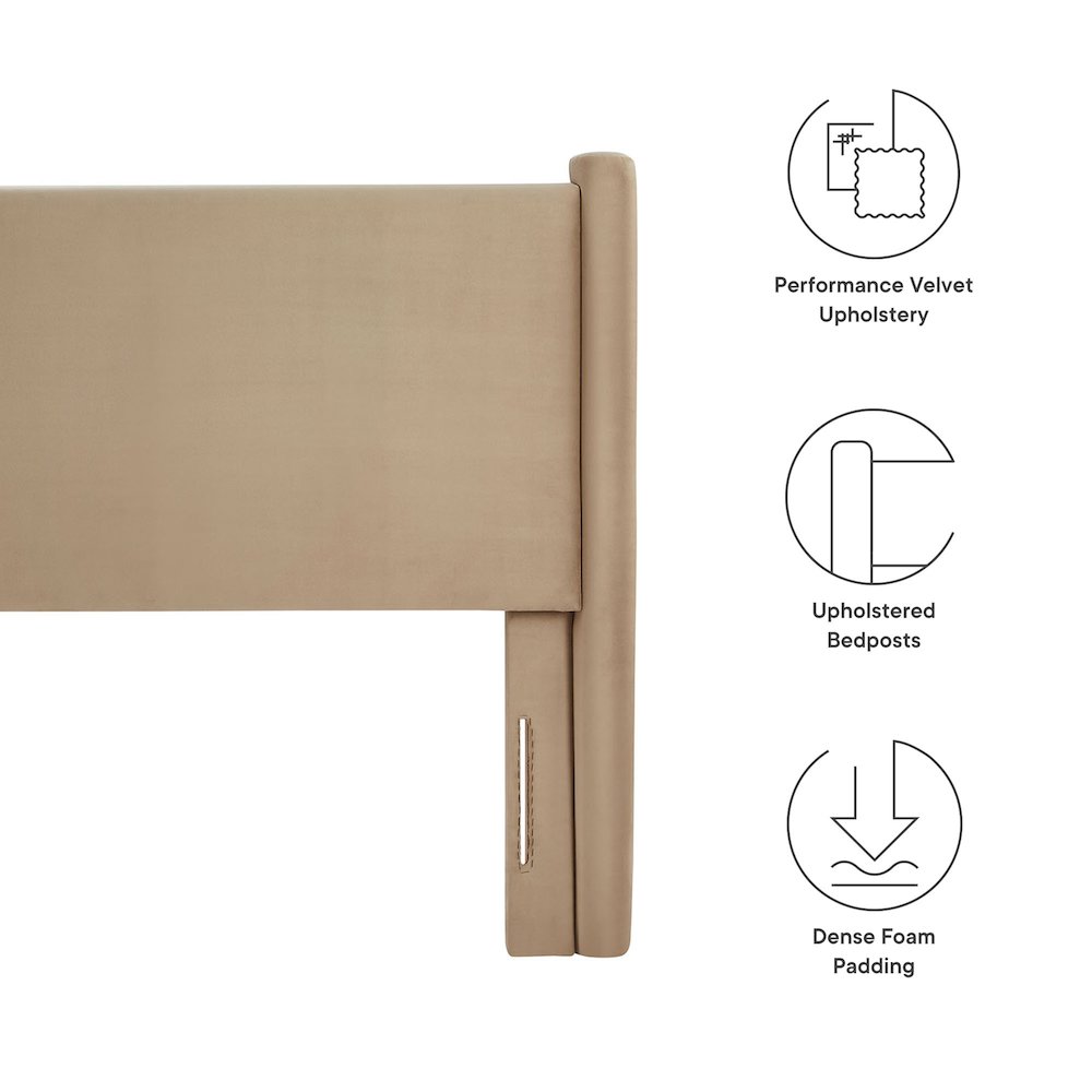 Rael Performance Velvet Full Headboard