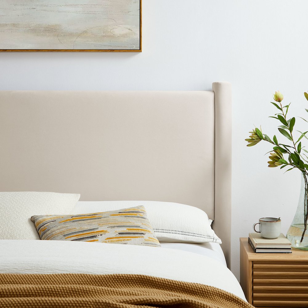 Rael Performance Velvet King Headboard