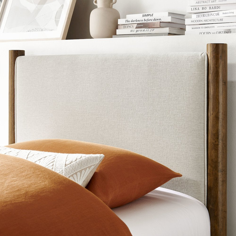 Maven Twin Size Fabric Upholstered Platform Bed