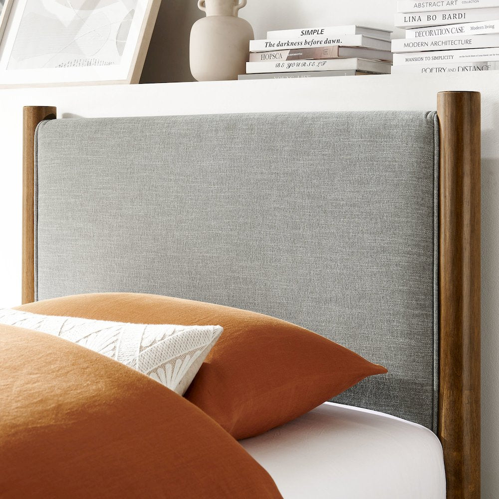 Maven Twin Size Fabric Upholstered Platform Bed